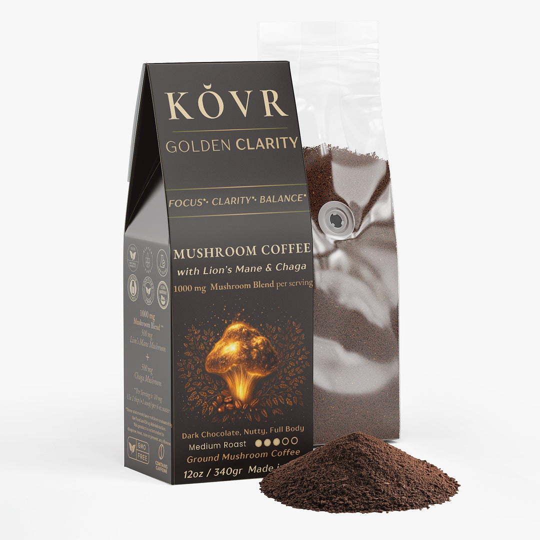 KÕVR — GOLDEN CLARITY - Ground Mushroom Coffee (Medium Roast)