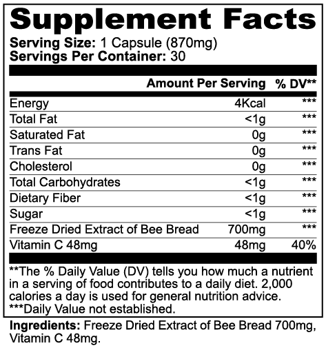 Premium Bee Bread & Vitamin Complex