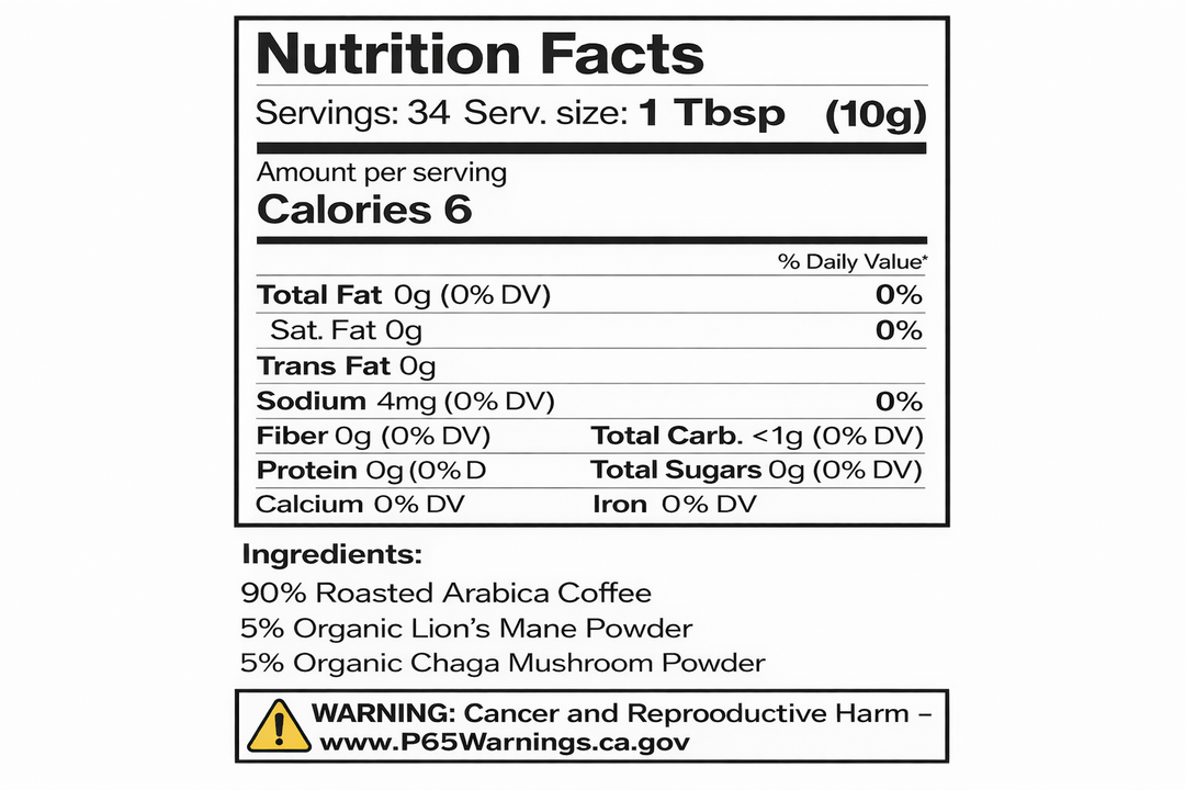 KÕVR — GOLDEN CLARITY - Ground Mushroom Coffee (Medium Roast)