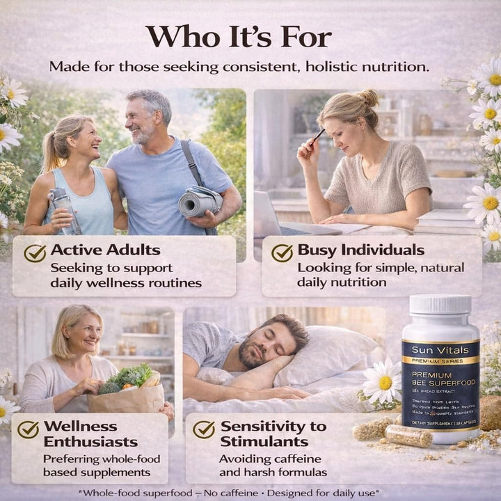 Bee Bread Superfood – Traditionally Consumed  Bee Bread Extract with Vitamin C