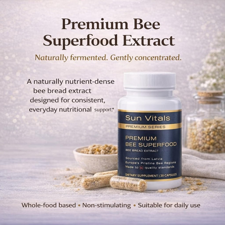 Bee Bread Superfood – Traditionally Consumed  Bee Bread Extract with Vitamin C